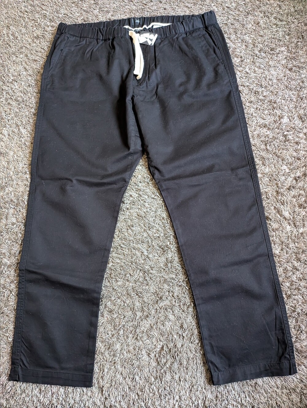 NWT Obey Black Noir Cotton Traveler 30" Drawstring Pants Men's XL